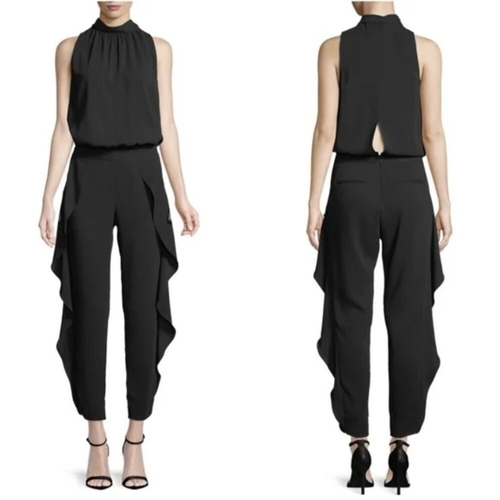 Halston Heritage ruffle jumpsuit sleeveless